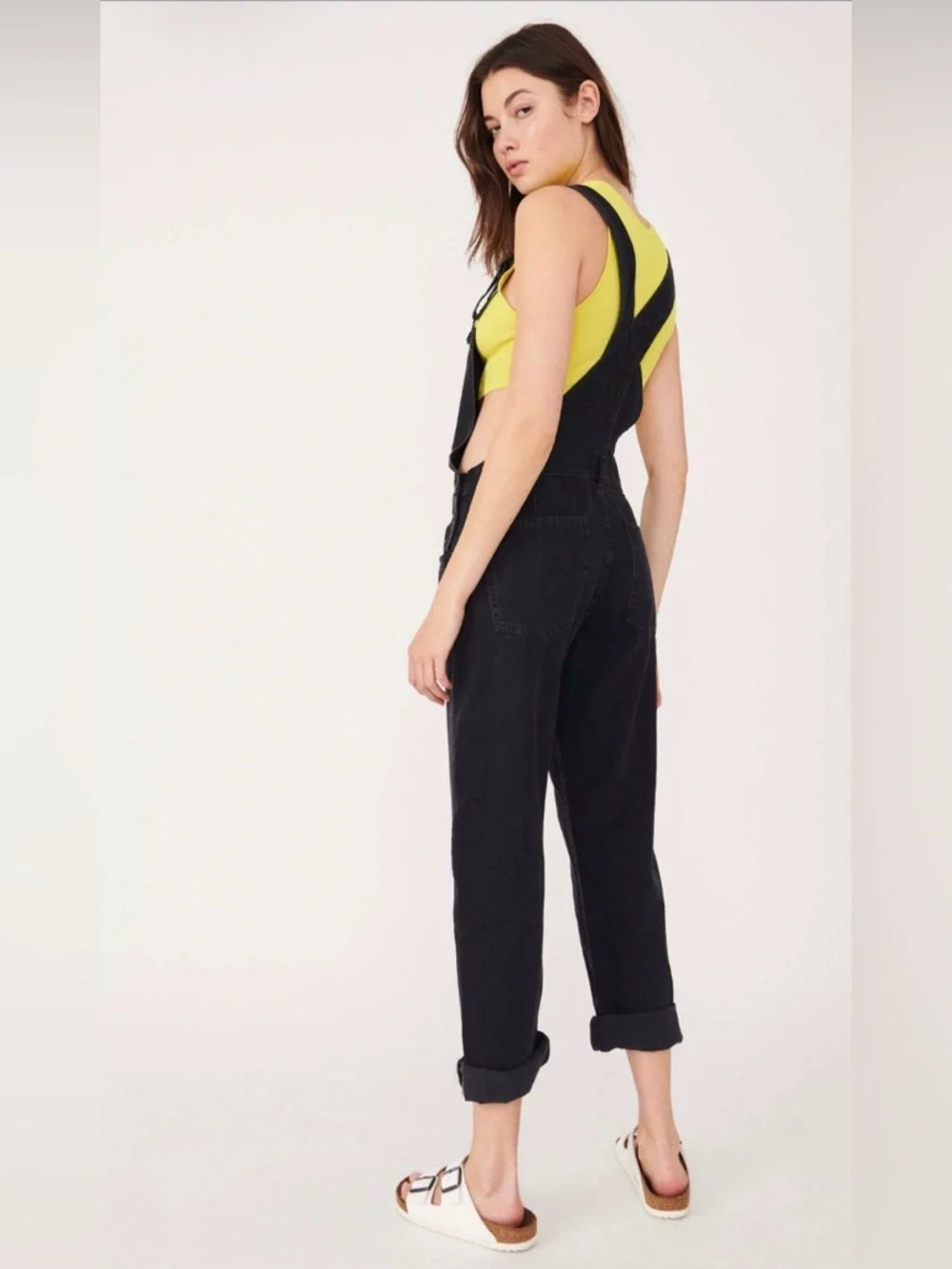 Free People We The Free Ziggy Denim Overalls. NWT. Black